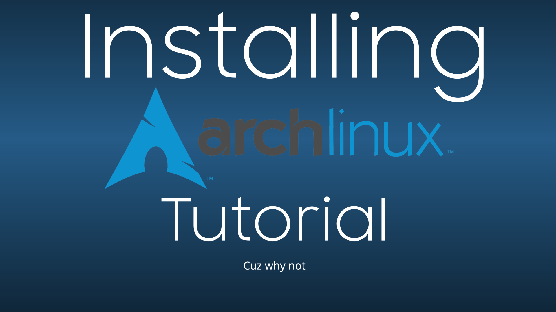 Arch Linux installation tutorial cus yse thumbnail